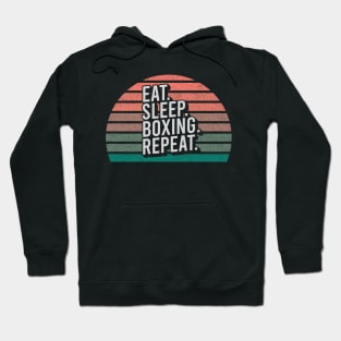 Vintage Retro Quote Eat Sleep Repaet Inspiration Hoodie